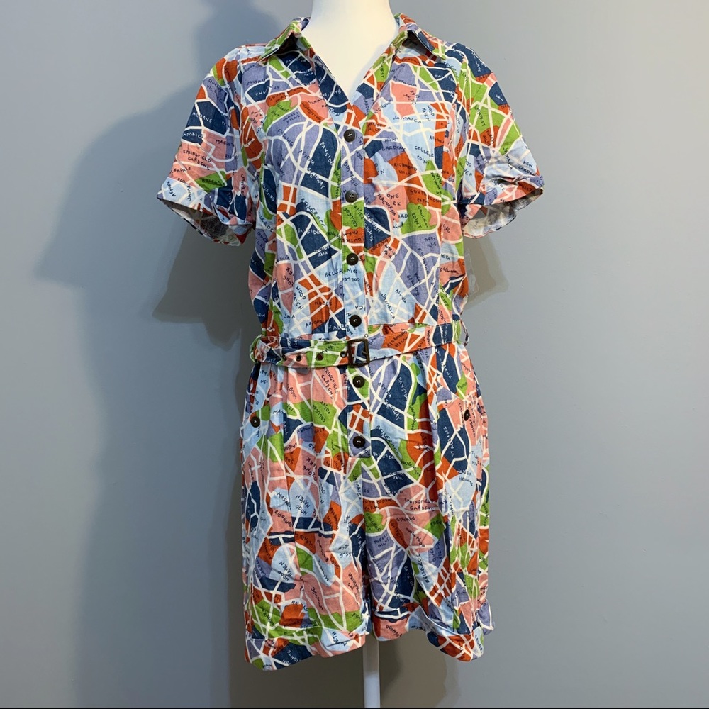 NWT Modcloth Lighthearted Cartographer Romper P4